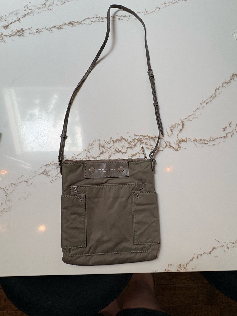Marc Jacobs Gray Nylon Crossbody Messenger